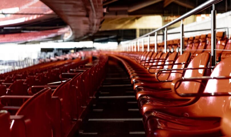 red seat at a stadium