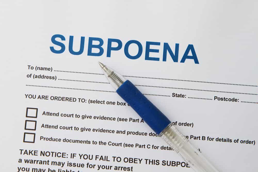 SEC subpoena